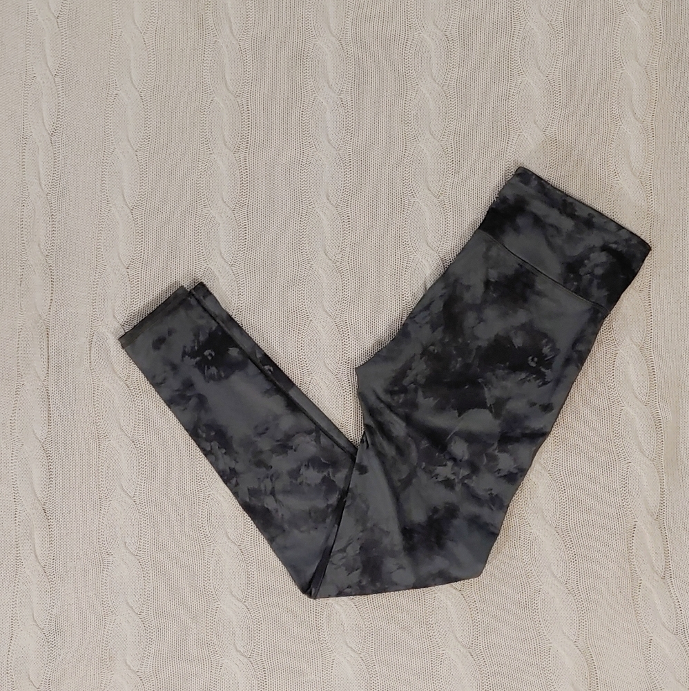 Athleta green tie dye leggings